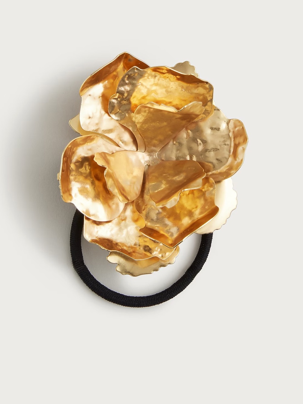 J.Crew Metallic rose hair tie-CR838-gold-NWT